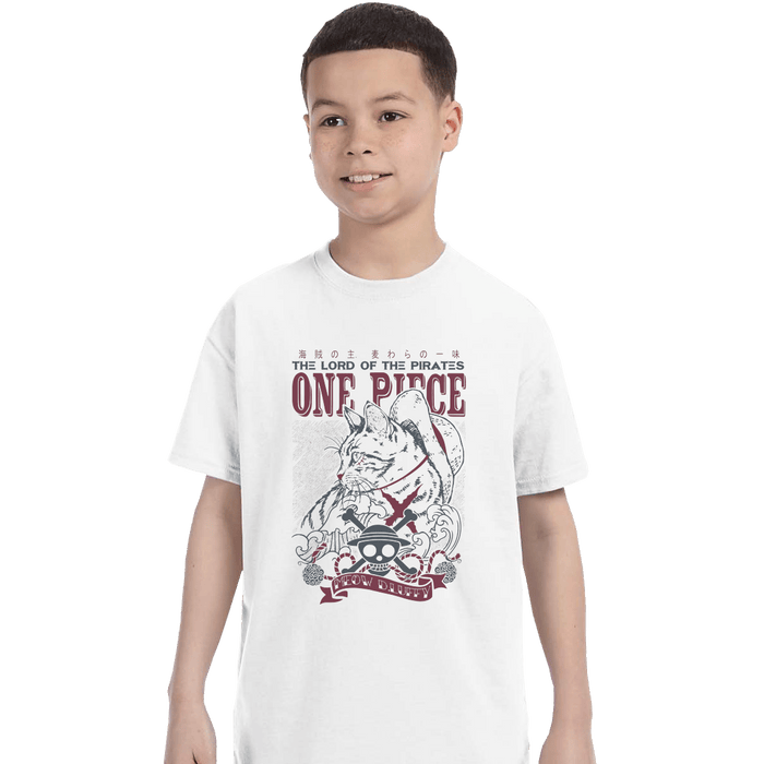 Shirts T-Shirts, Youth / XL / White Meow D Luffy