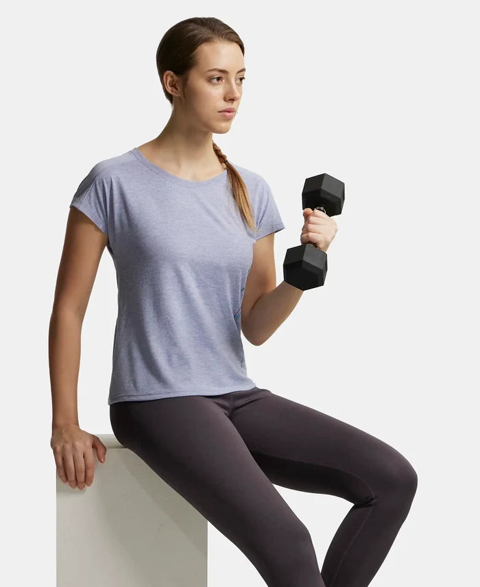 Microfiber Fabric Breathable Mesh Relaxed Fit Graphic Printed Round Neck Half Sleeve T-Shirt - Eventide-6
