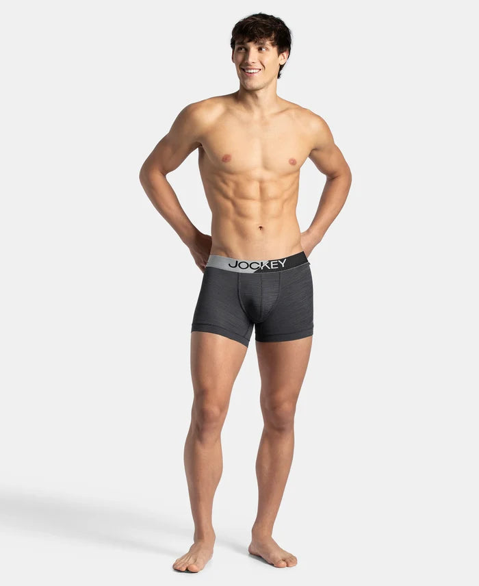 Microfiber Mesh Elastane Stretch Performance Trunk with StayDry Technology - Black