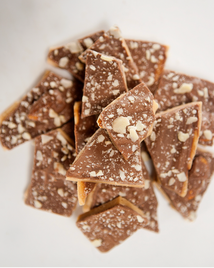 Dotties Toffee Belgian chocolate bark sold by Le Monkey House