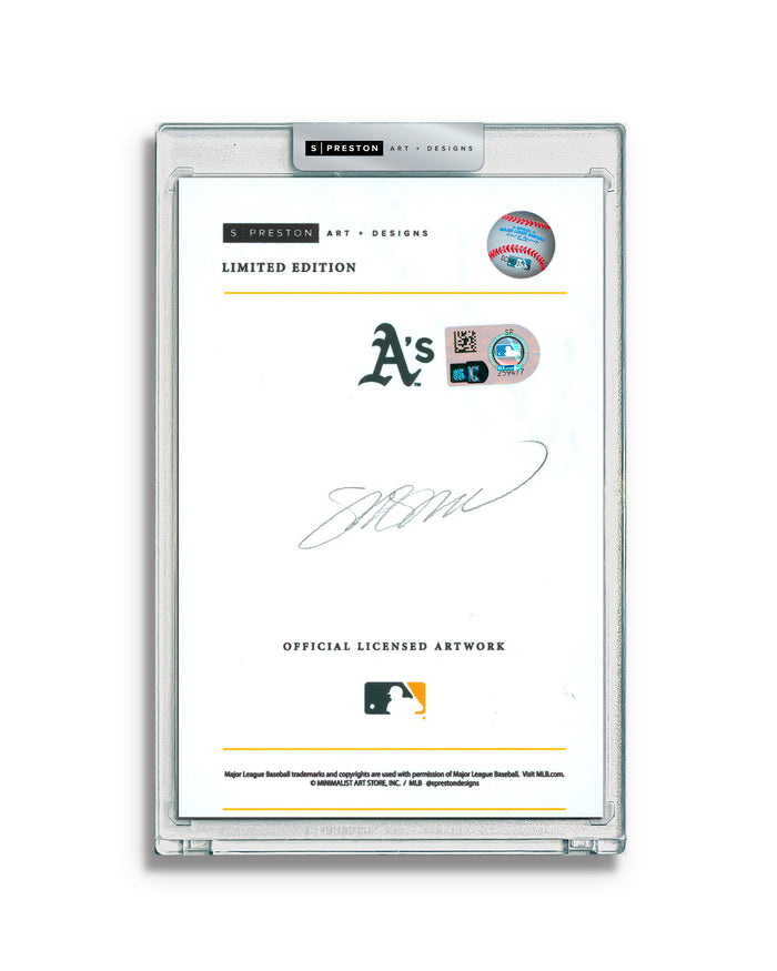 Minimalist Athletics Logo -Dennis Eckersley Autograph Slab - Authenticated
