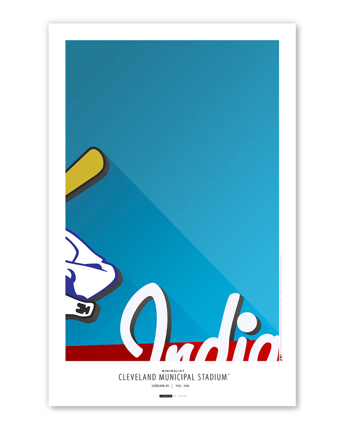 Minimalist Municipal Stadium Art Print