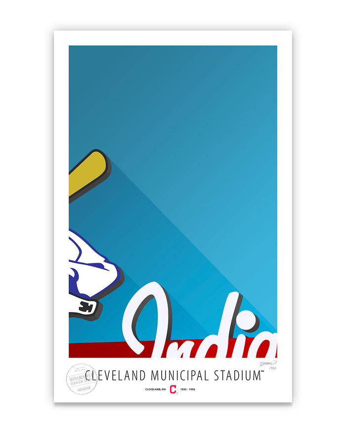 Minimalist Municipal Stadium Art Print