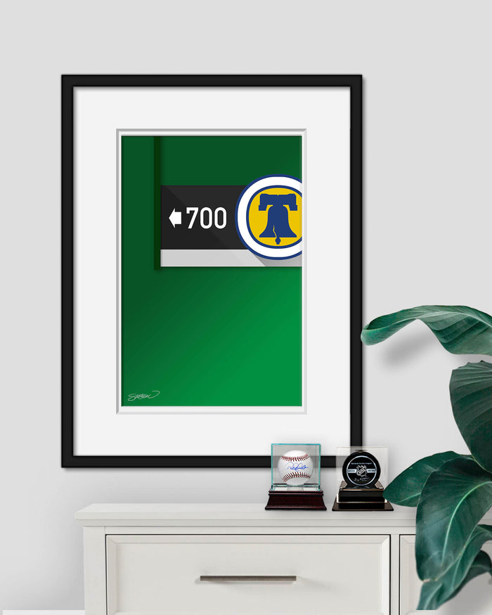 Minimalist Veterans Stadium Art Print