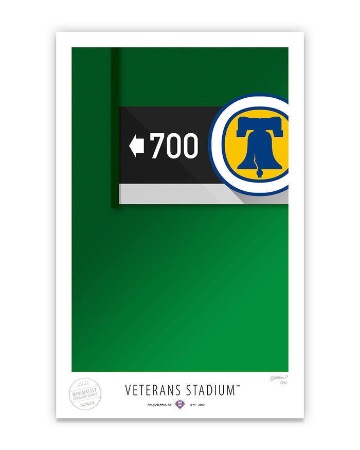 Minimalist Veterans Stadium Art Print
