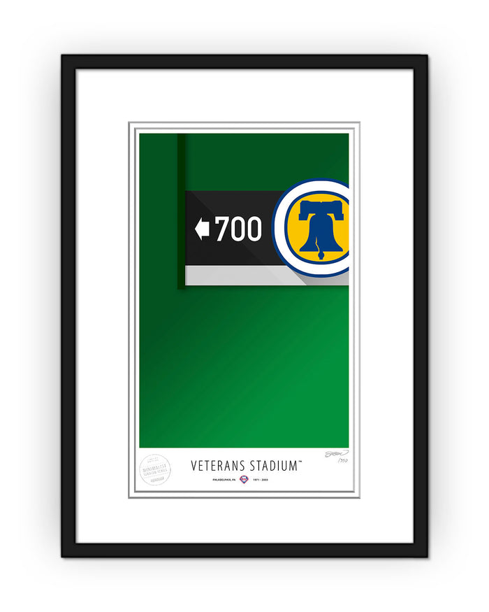 Minimalist Veterans Stadium Art Print