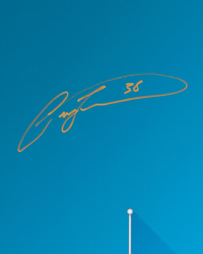 Minimalist Wrigley Field Print - Carlos Zambrano Autographed - Authenticated