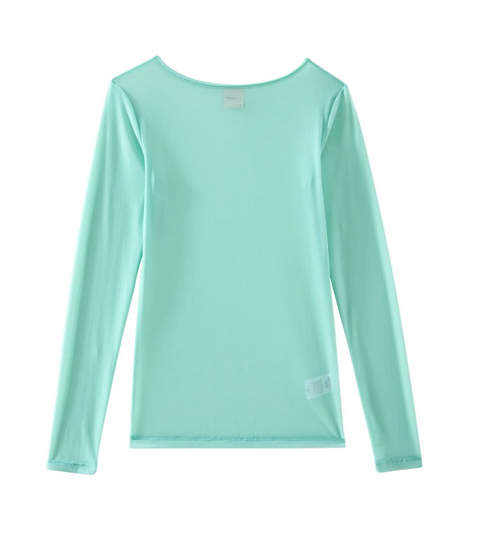 Mint Boat Neck Long Sleeve