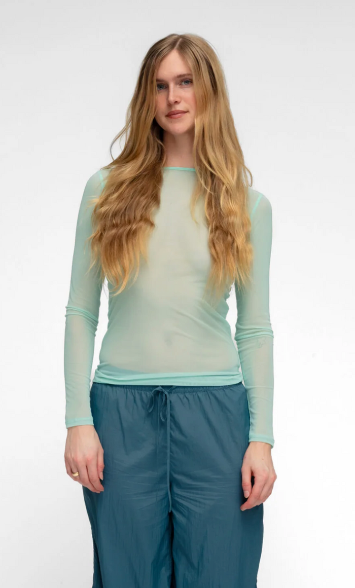 Mint Boat Neck Long Sleeve