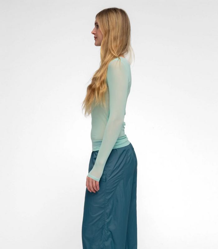 Mint Boat Neck Long Sleeve