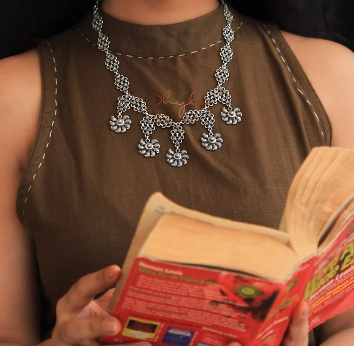 Mizoya Intricate Motifs Statement Necklace