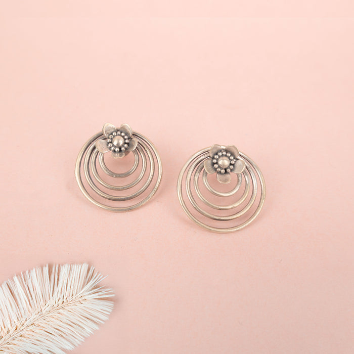 Moh Concentric Flower Embossed Earring