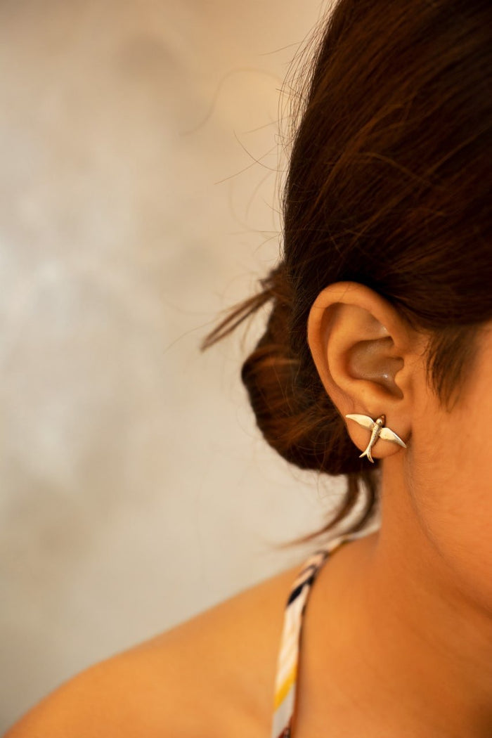 Moh Flying Bird Stud Earring