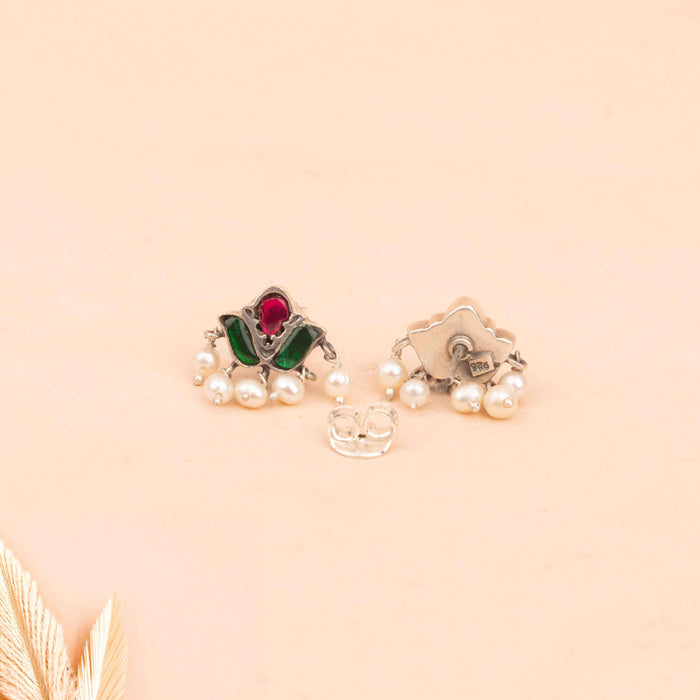 Moh Kundan Pearl Drop Rajwada Stud Earring