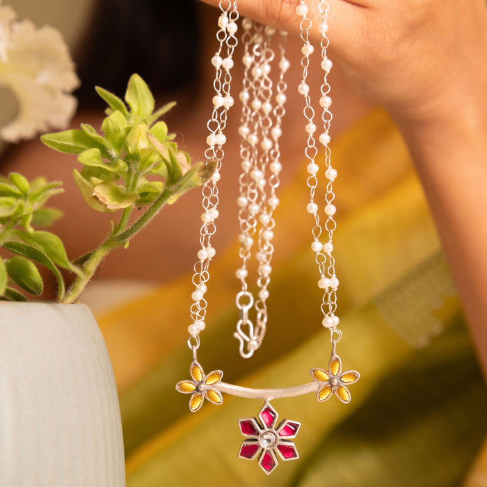 Moh Kundan Phool Pearl Necklace