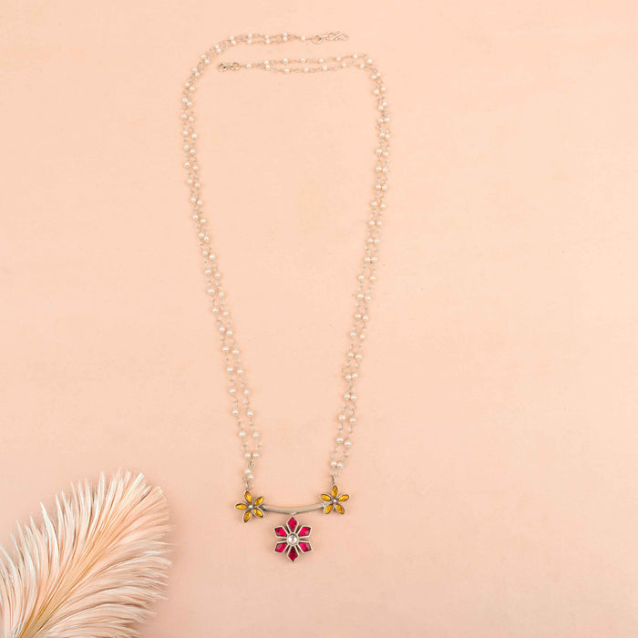 Moh Kundan Phool Pearl Necklace