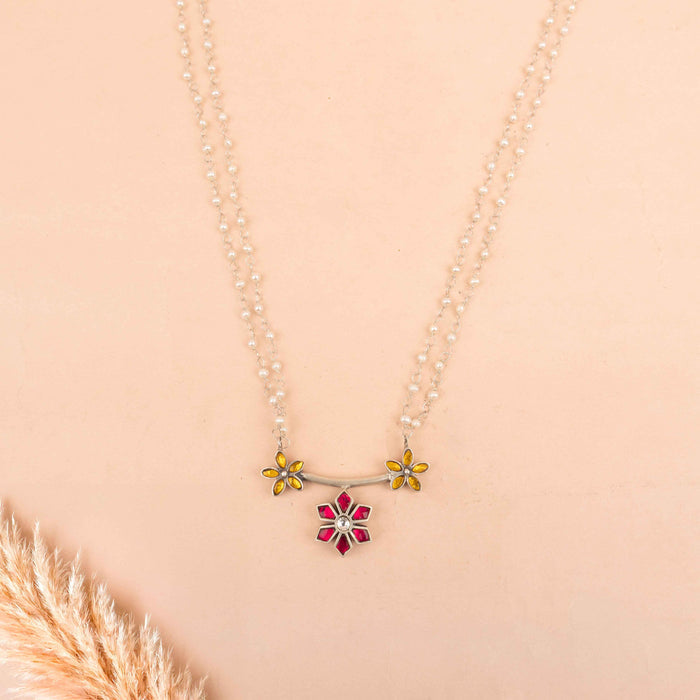 Moh Kundan Phool Pearl Necklace