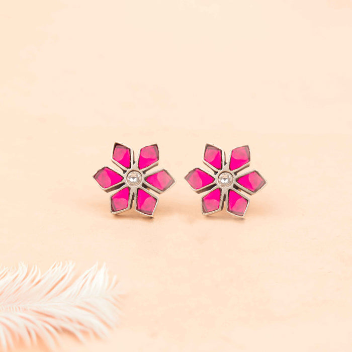 Moh Raani Kundan Phool Stud Earring