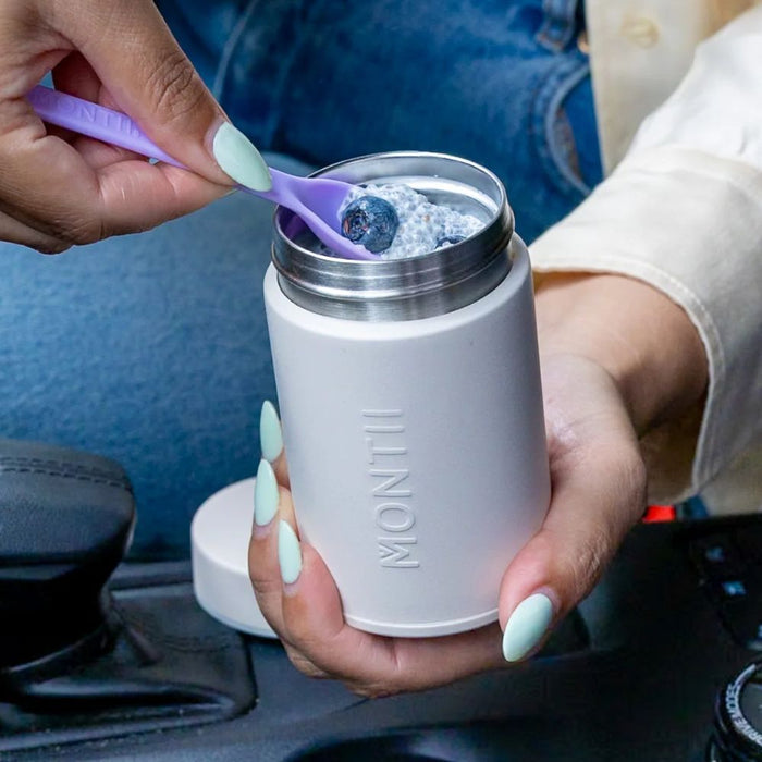 MontiiCo Insulated Stainless Steel Snack Pot 260ml - Fits Bite & Feast Lunch Boxes
