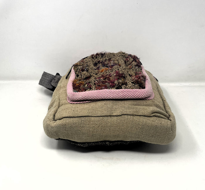 Multi Pocket Crossbody Bag Purse Made From Pure Hemp