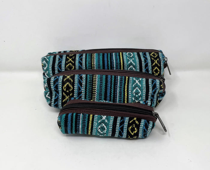 Multicolor Hemp Bags - 3 Nestle Pouches w/Zippers