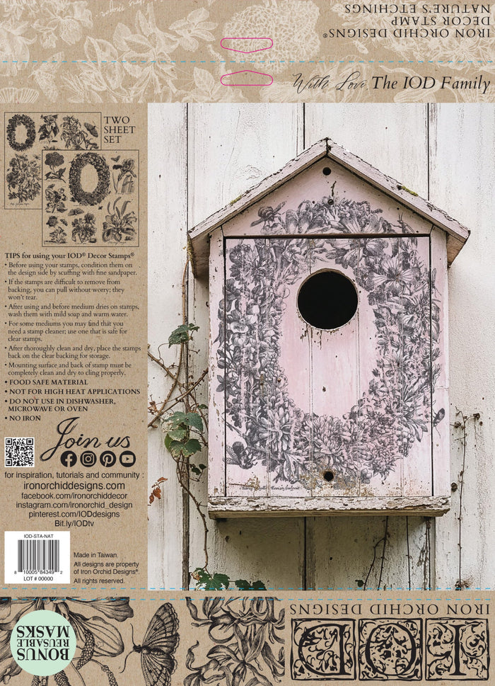 Nature’s Etchings Decor Stamp by Iron Orchid Design