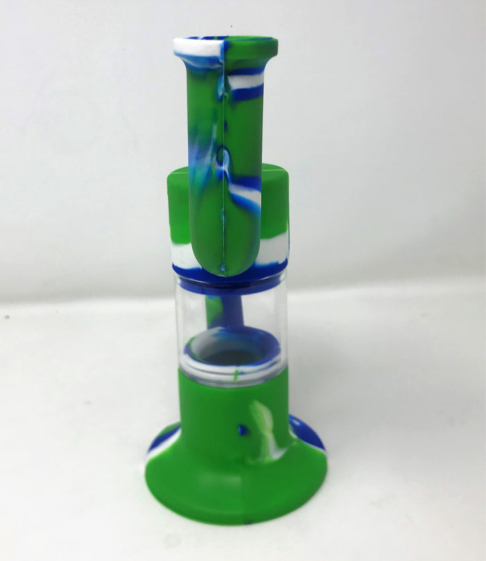 New 9" Detachable Glass/Silicone Rig 2 - 14mm Slide Bowls