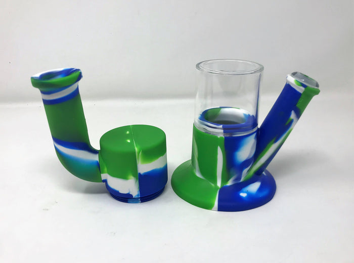 New 9" Detachable Glass/Silicone Rig 2 - 14mm Slide Bowls
