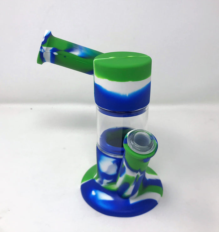 New 9" Detachable Glass/Silicone Rig 2 - 14mm Slide Bowls