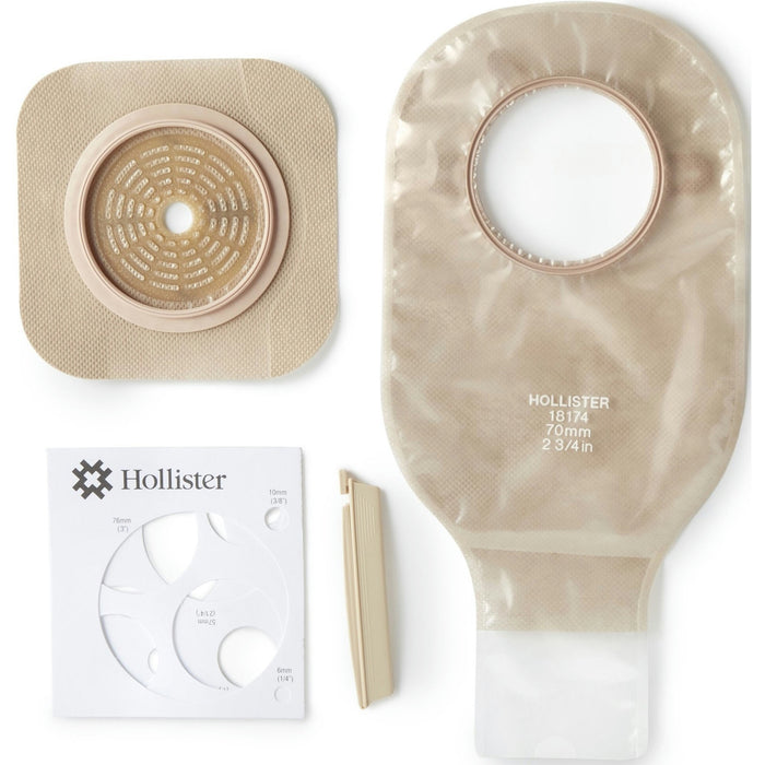 Hollister New Image 2-Piece Clear Ileostomy/Colostomy Pouch, 57mm Flange, Red Match