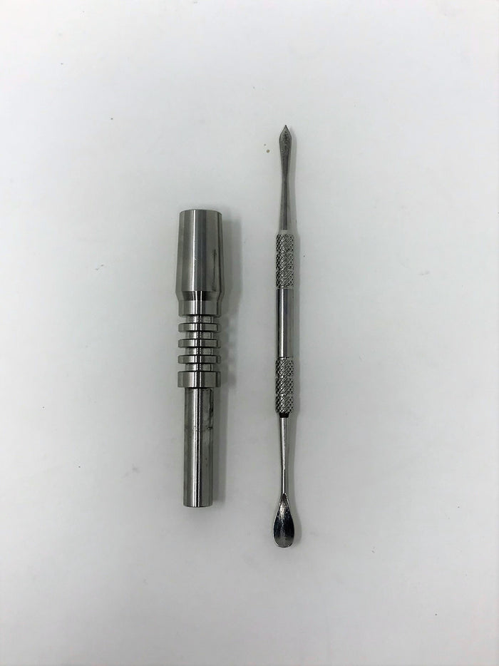 New! Silicone Nectar Kit w/Honey Straw Dab Tool Titanium nail Fire Skull Design