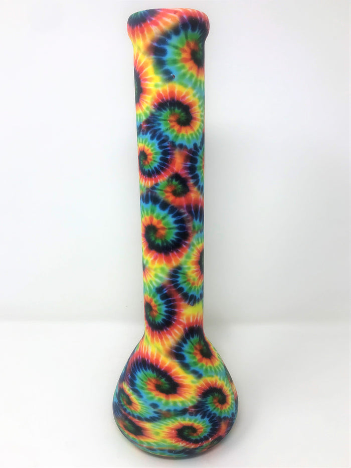 NEW! Tie Dye Design Silicone Detachable 13" Bong Quartz Banger Tool Bowl