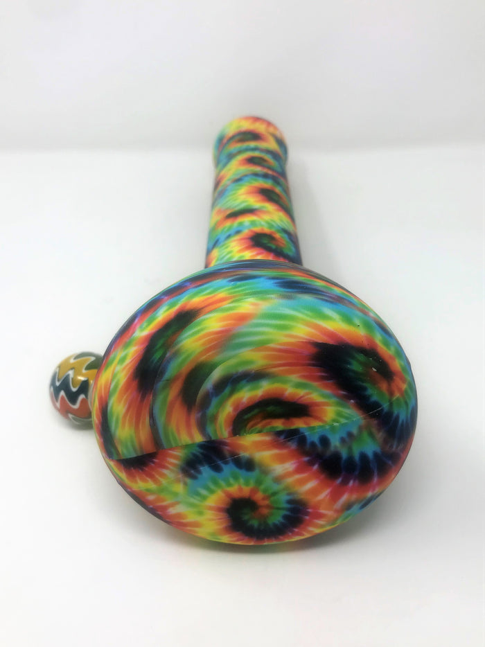 NEW! Tie Dye Design Silicone Detachable 13" Bong Quartz Banger Tool Bowl