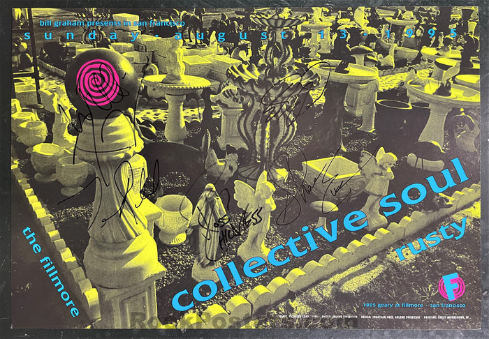 NF-197 - Collective Soul - Band Signed - 1995 Poster - The Fillmore - Near Mint Minus