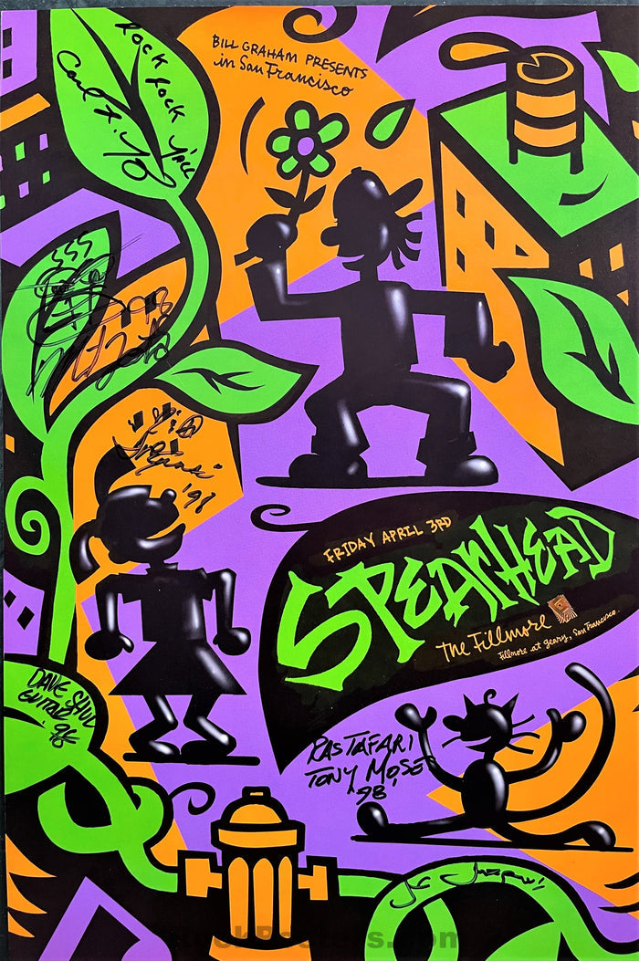 NF-322 - Spearhead - Band Signed - 1998 Poster - The Fillmore - Excellent - SF Rock Posters & Collectibles
