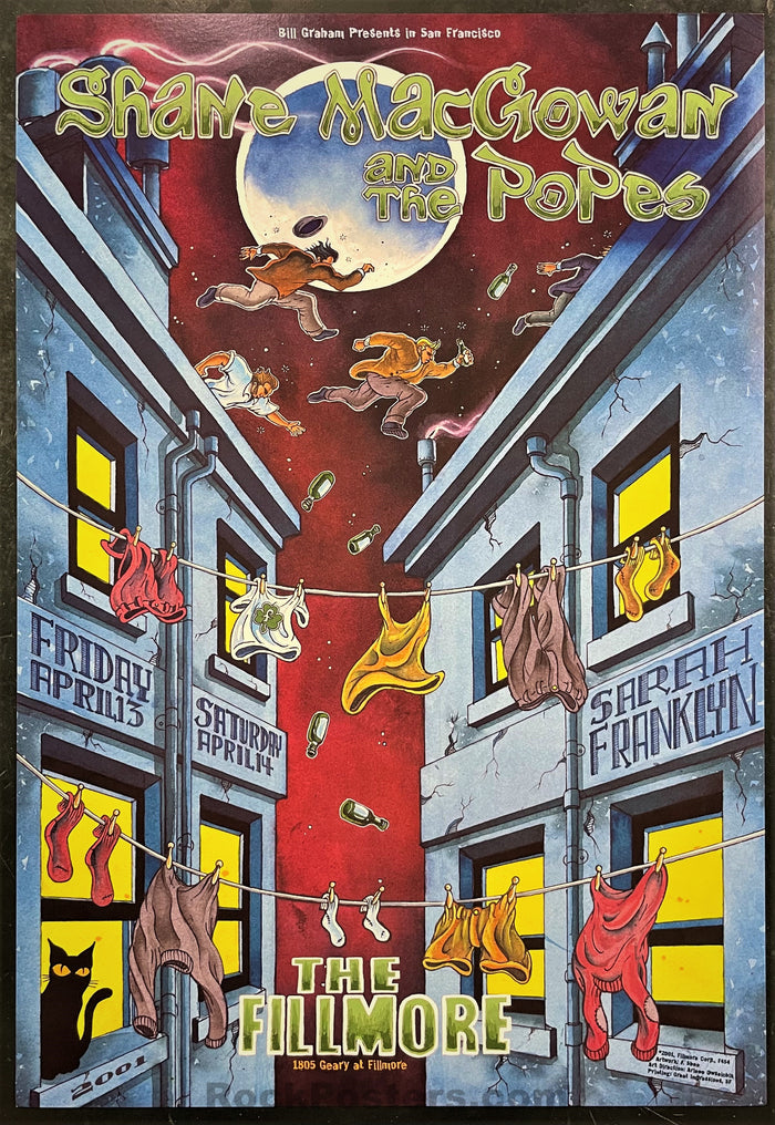 NF-454 - Shane MacGowan & The Popes - 2001 Poster - The Fillmore - Near Mint