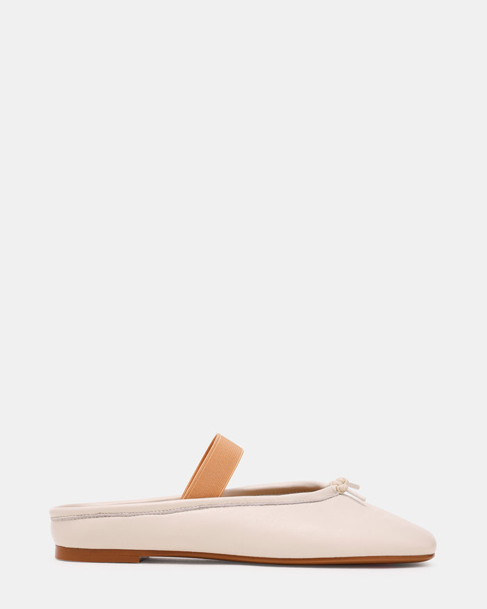 NIMA Bone Leather Mary Jane Slip-On Mule Backless Women's Flat | Steve Madden