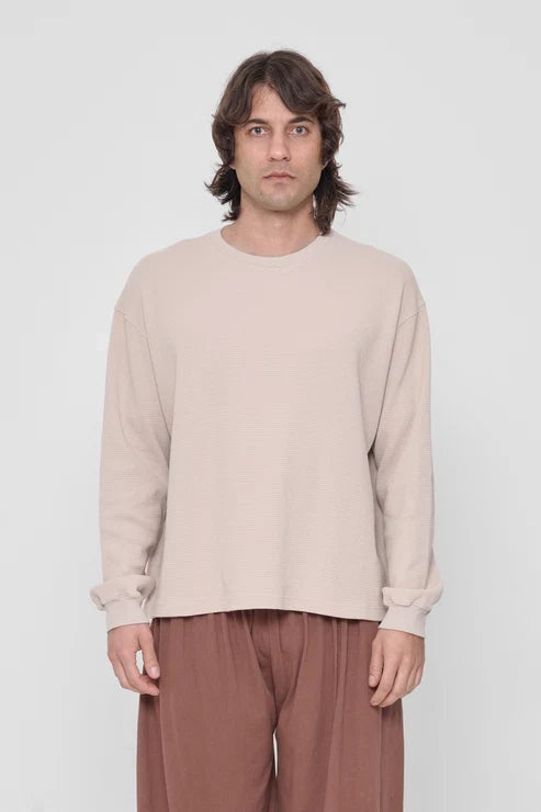 Oat Thermal LS Boxier Trash Tee