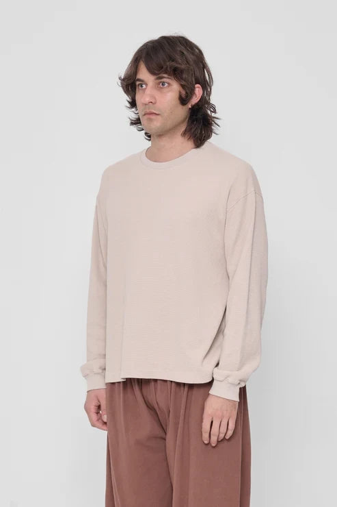 Oat Thermal LS Boxier Trash Tee