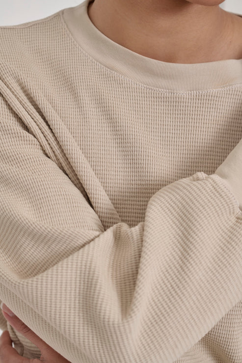 Oat Thermal LS Boxier Trash Tee