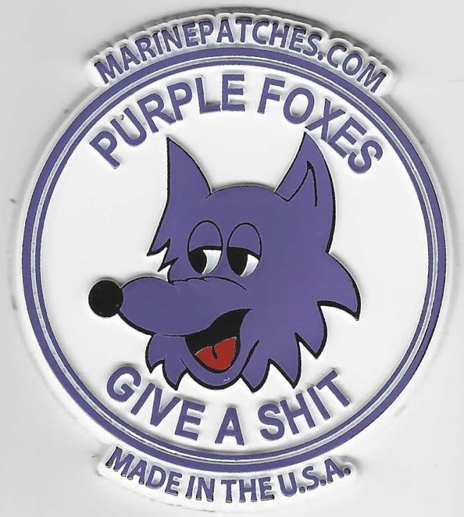 Official VMM/HMM-364 Purple Foxes Magnet