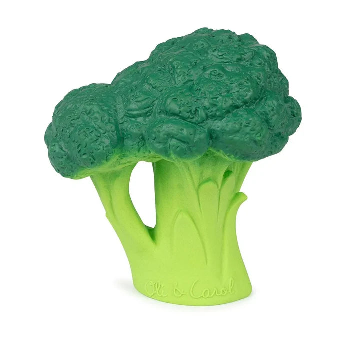Oli & Carol Natural Rubber Baby Teether and Bath Toy - Brucy the Broccoli