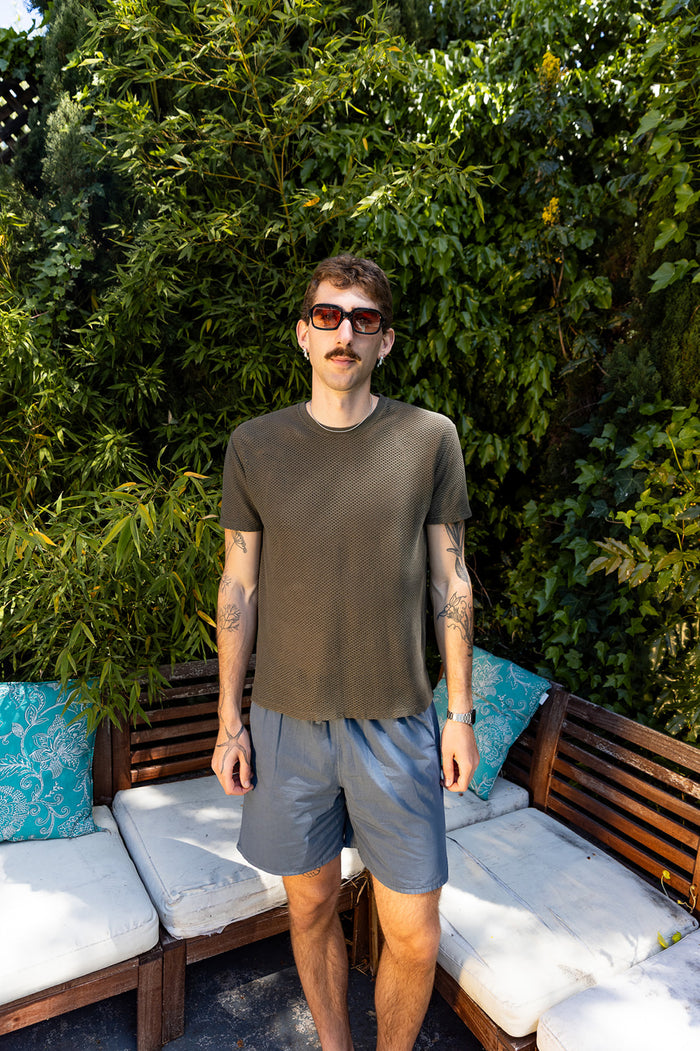 Olive Highline Mesh Tee