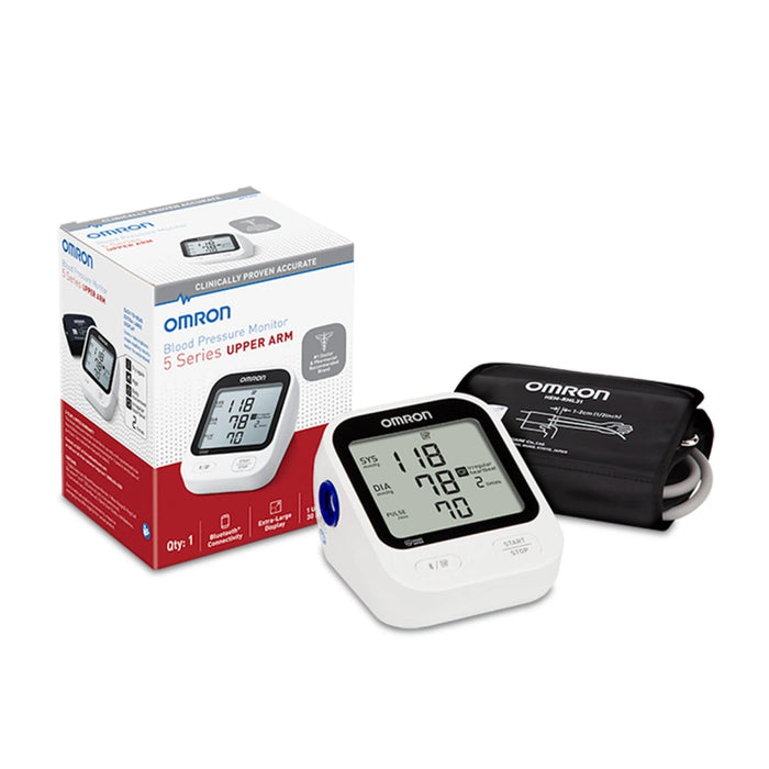 Omron 5 Series Upper Arm Blood Pressure Monitor, Adult Cuff, 9-17" - BP7255-Single - LL Medico