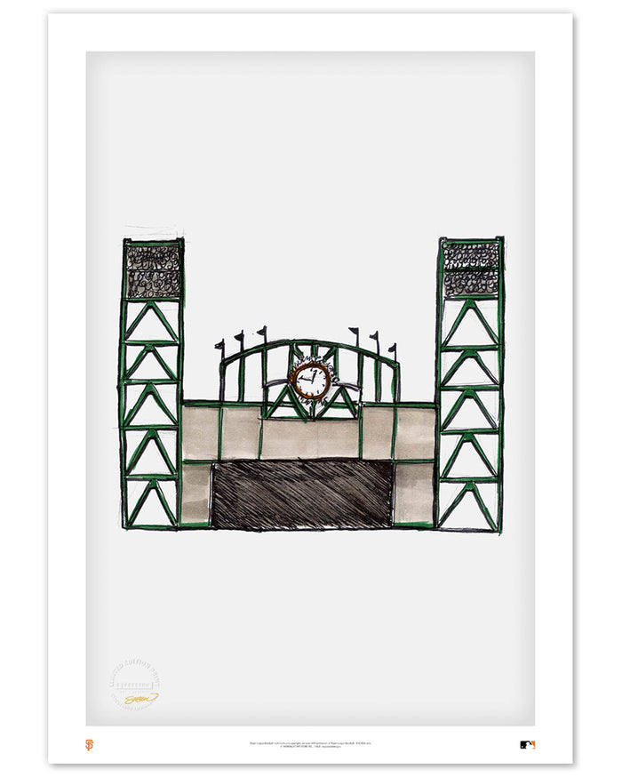 Oracle Park Ink Sketch Limited Edition Art Print