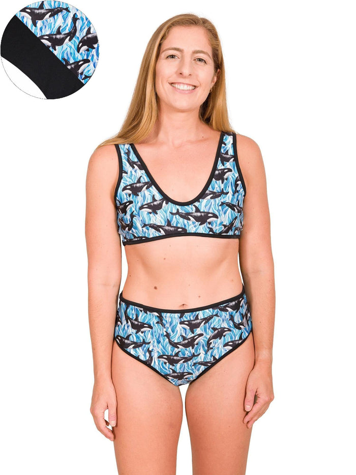 Model: Allyson is a coral biologist. She is 5’4”, 145lbs, 34C and is wearing a size M.