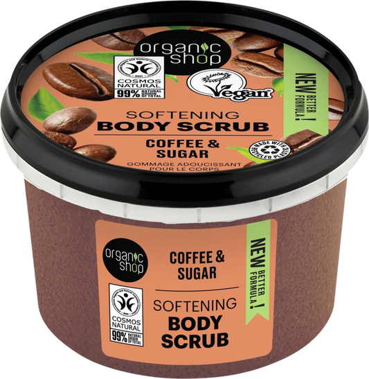 Organic Shop Coffee and Sugar Softening Body Scrub 250ml