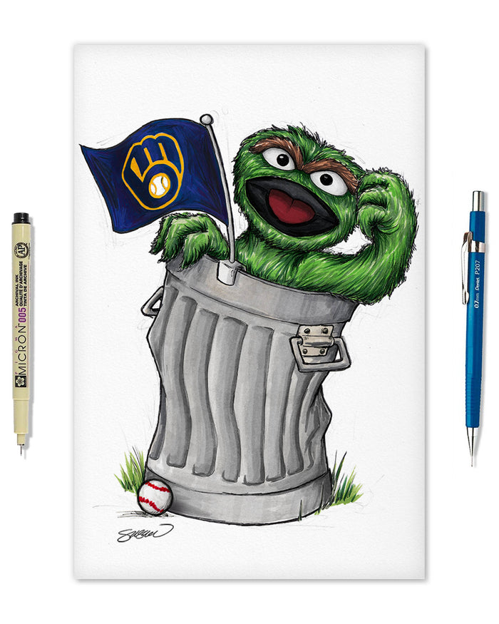 Oscar Rep Your Colours x MLB Brewers Limited Edition Art Print
