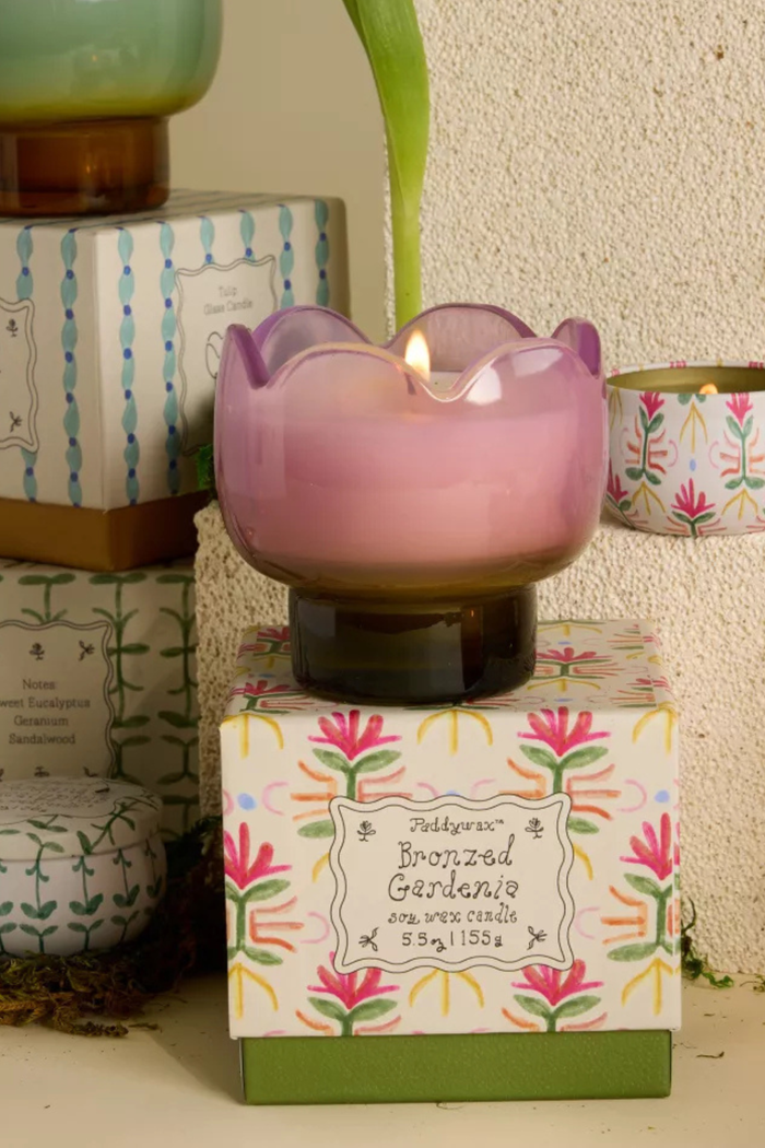 Paddywax-Tulip-Glass-Candle-Bronzed-Gardenia