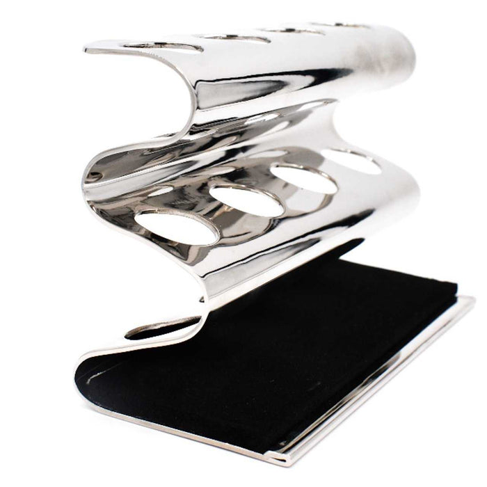 Stylish chrome razor holder